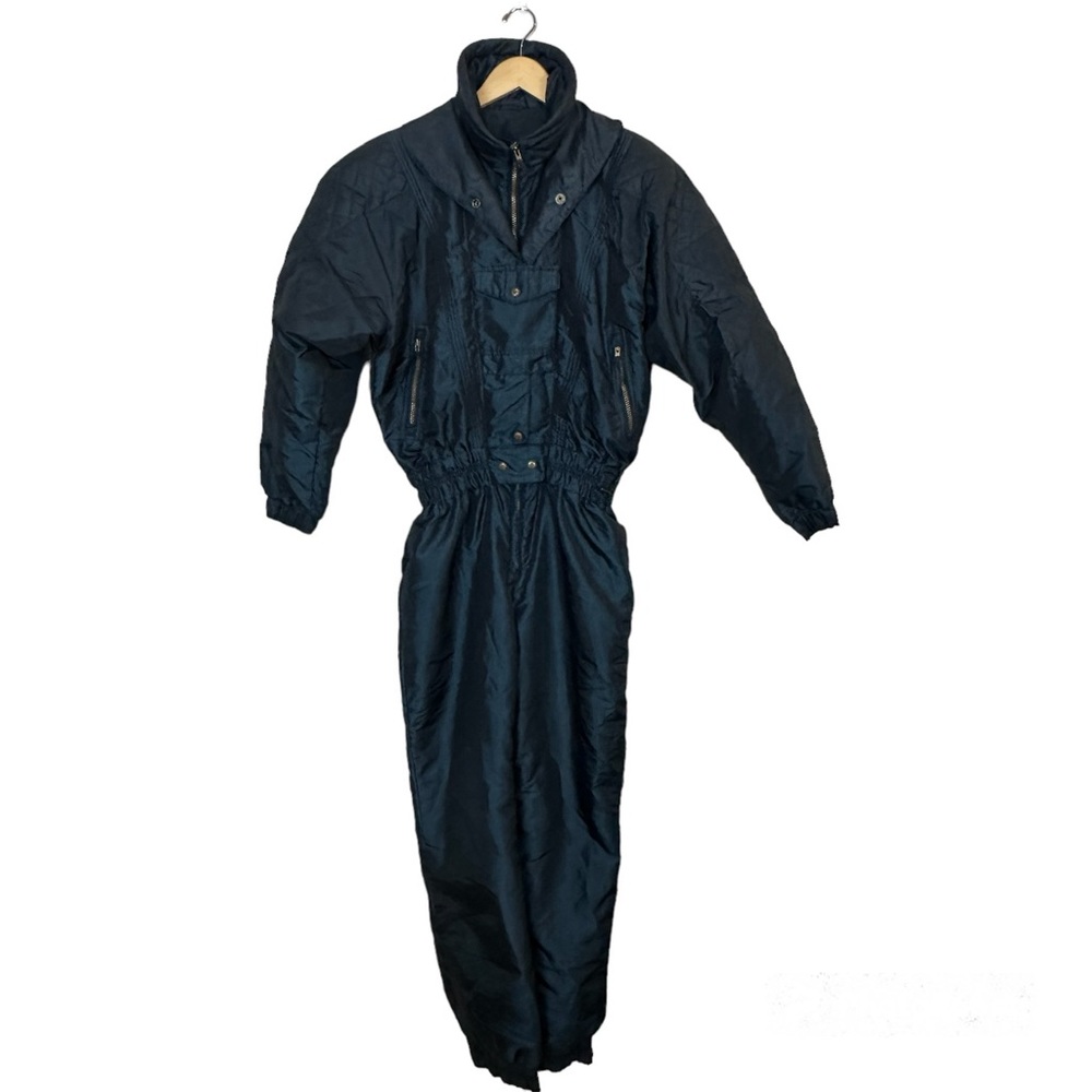 Edelweiss Vintage Ski‎ Snowsuit/Jumpsuit 80s/90s Iridescent Blue Women’s Sz 12